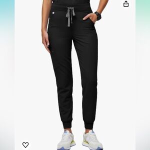 FIGS Black Zamora High Waisted Jogger Style Scrub Pants for Women NWT Size 2X